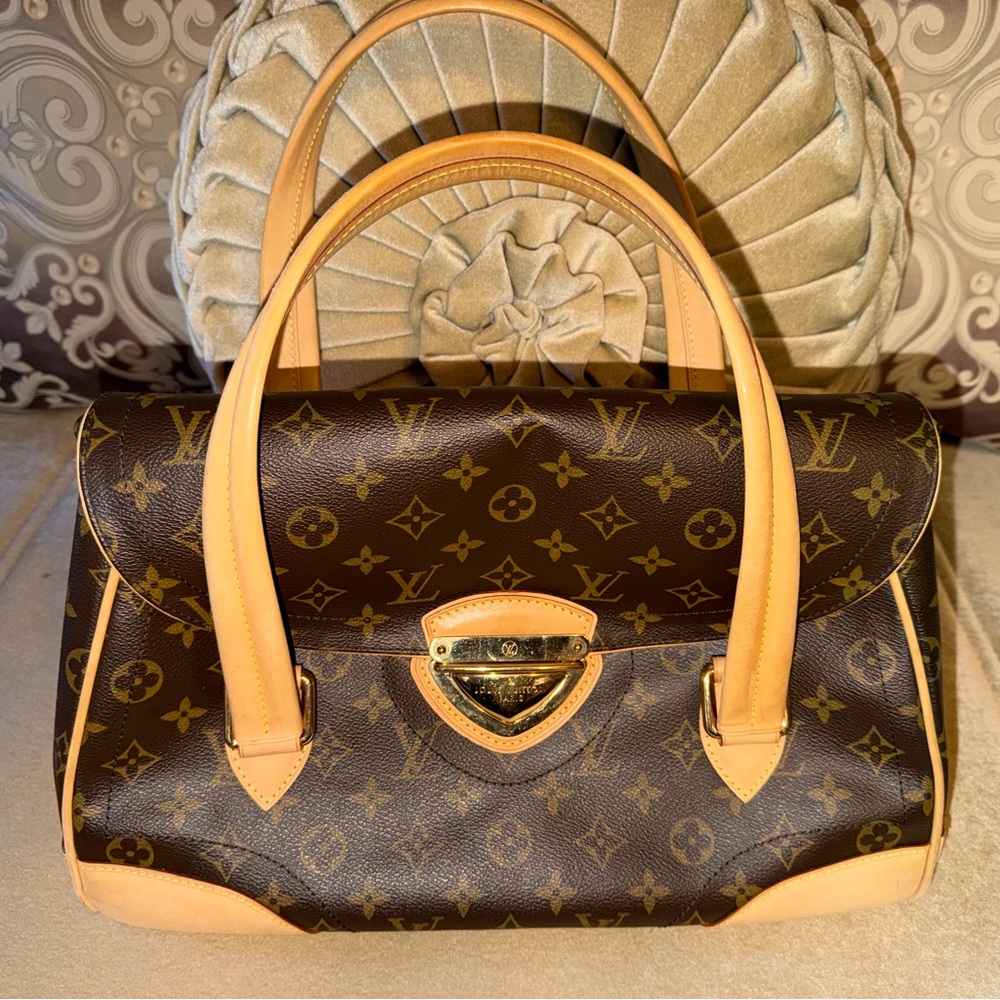 Louis Vuitton Brown and Tan Monogram Satchel